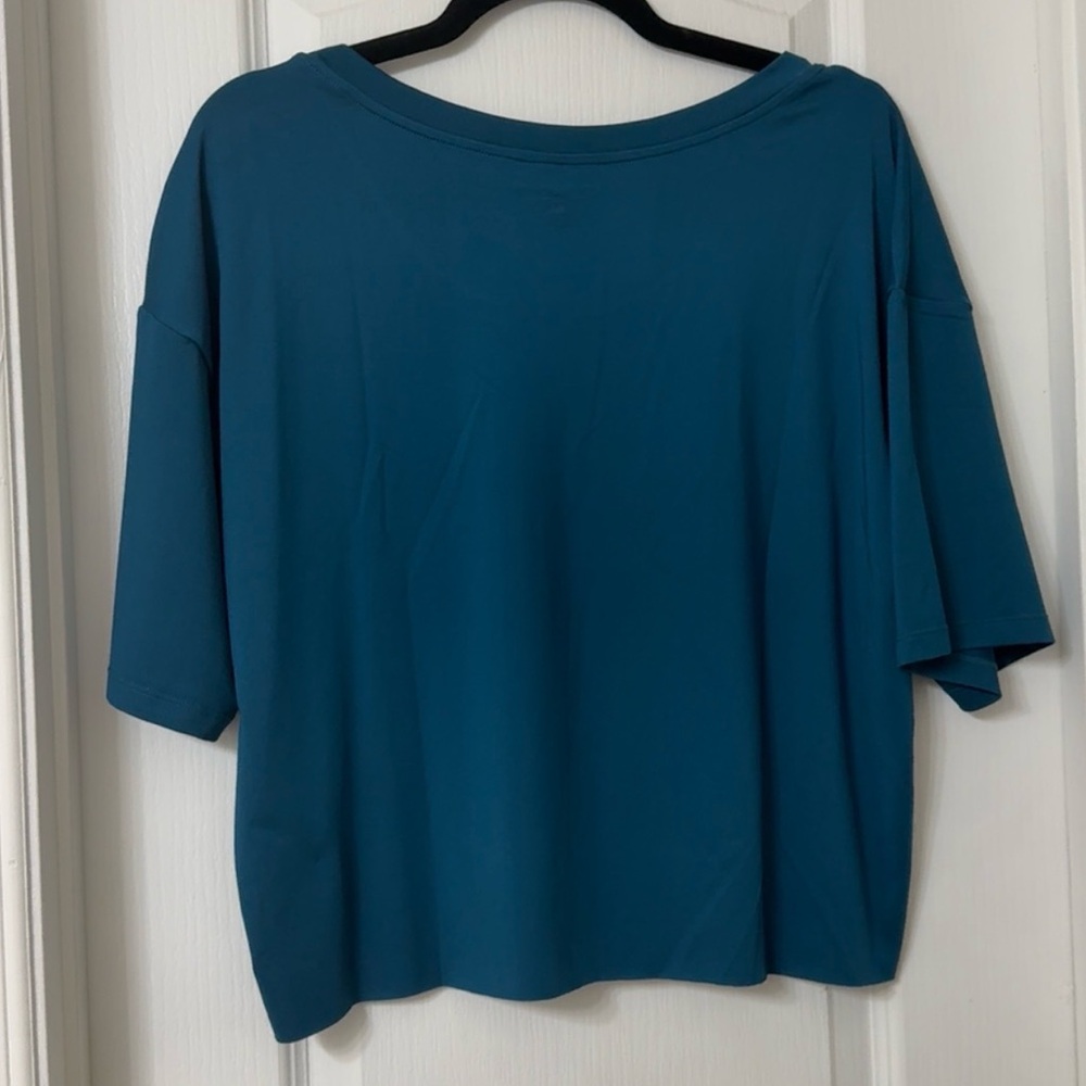 Bebe Sport blue cropped tee short sleeve size XL - Picture 5 of 5